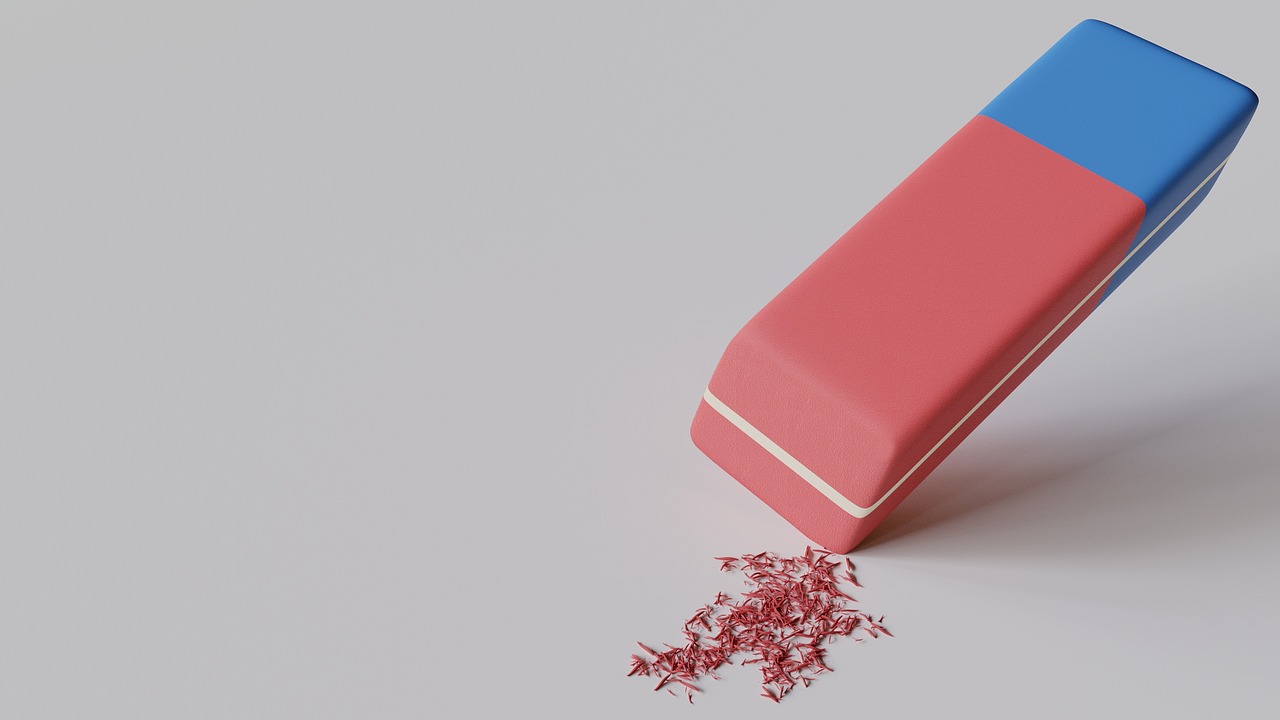 eraser, abrasion, stationery