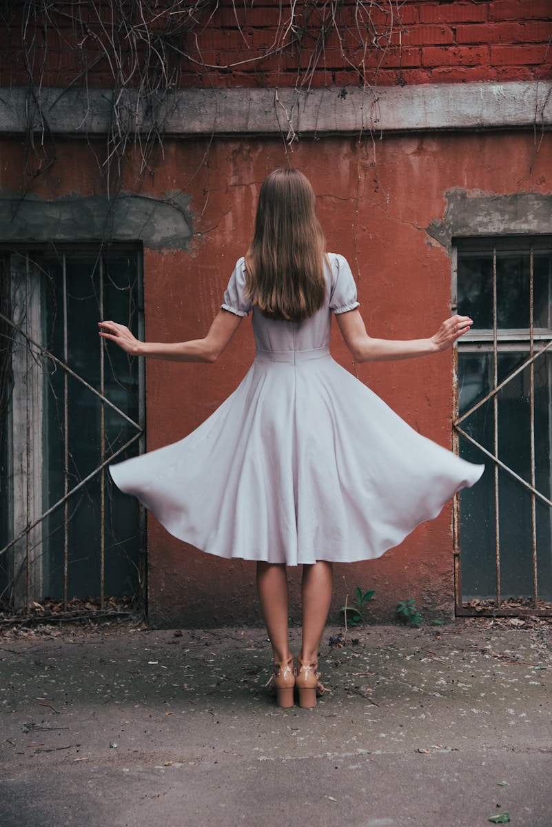 white dress