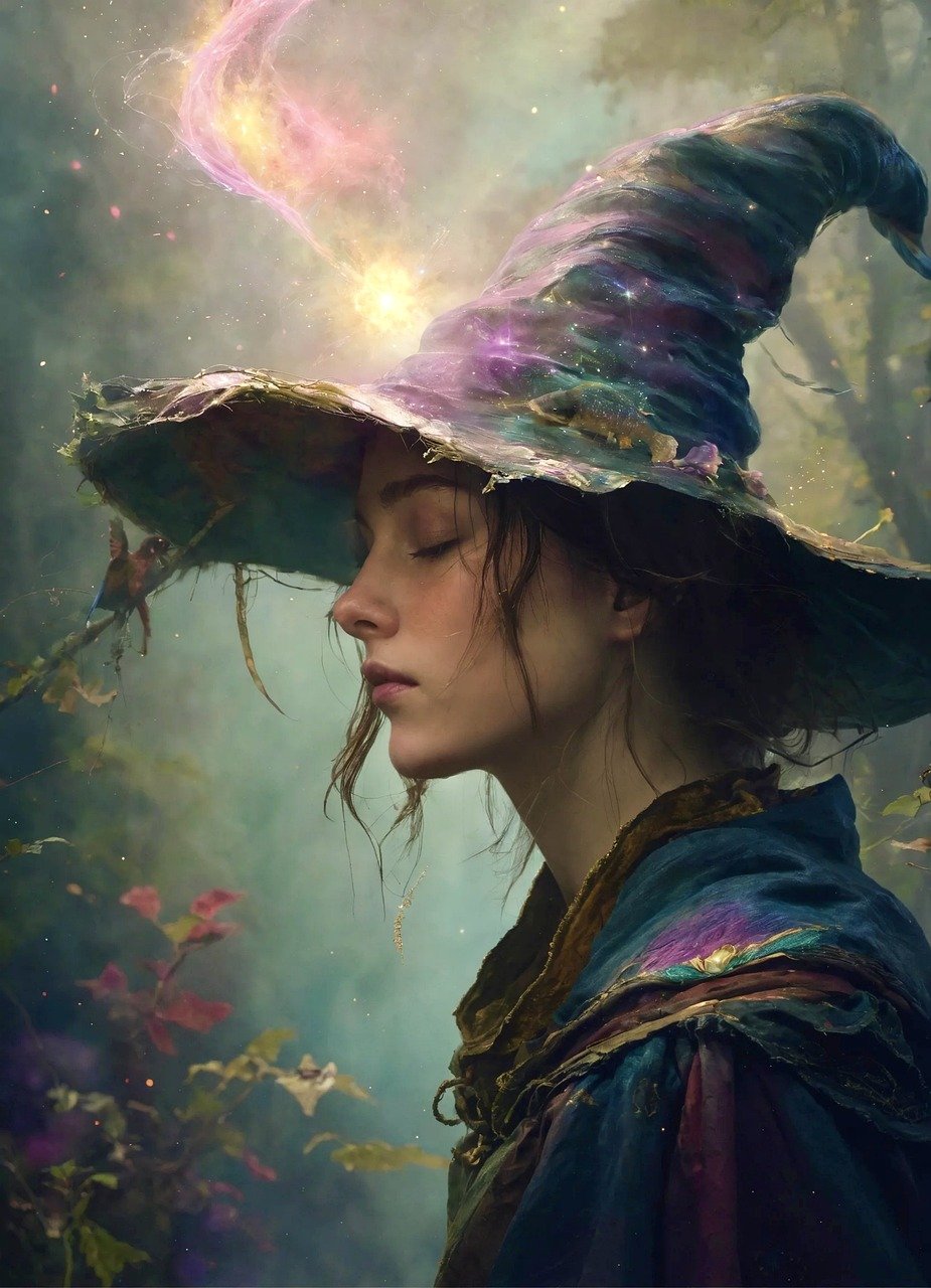 forest, witch, character